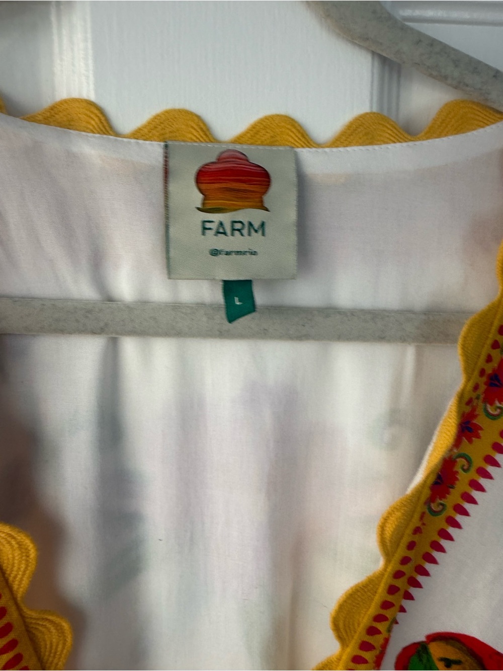 FARM Rio White Maxi Dress with Red, Pink, Blue & Yellow Floral Print - Picture 6 of 6